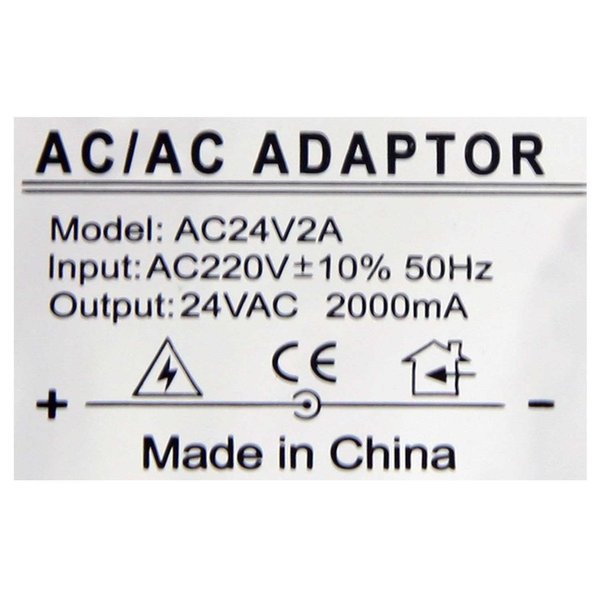 AC24V2A       Transformador AC/AC     Entrada AC 220 V     Salida AC 24 V 2 A