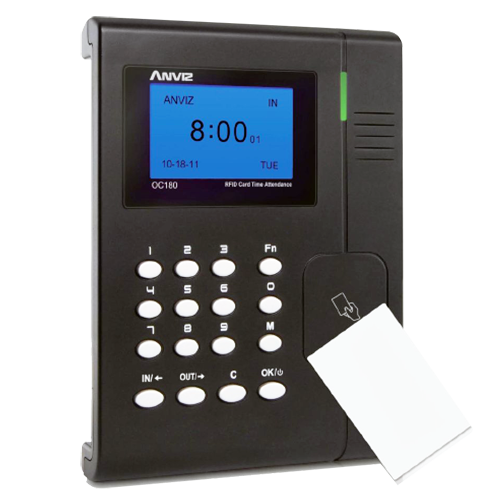 OC180        Terminal de Control de Presencia ANVIZ   Tarjetas RFID y teclado   20000 grabaciones