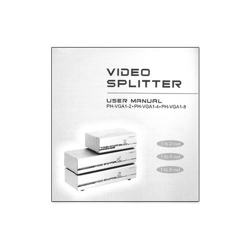 VGA-SPLITTER-2  Multiplicador de señal VGA 1 entrada VGA 2 salidas VGA VGA, SVGA, XGA, Multisync