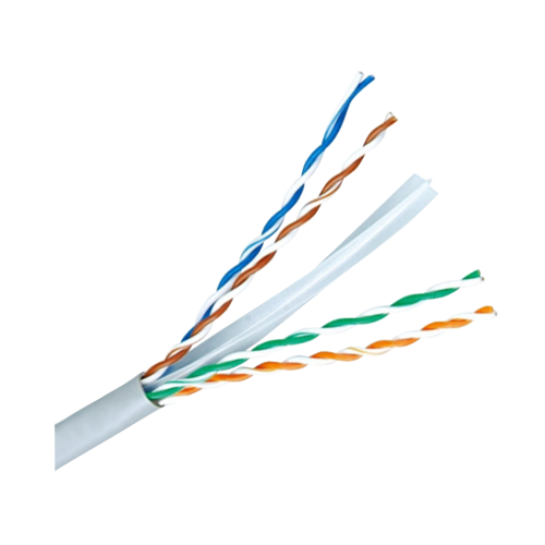 UTP6E-300-H Cable UTP libre de halógenos Categoría 6 Rollo de 306 metros Cubierta color gris  5,5 mm