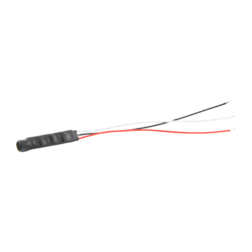 MIC02  Micrófono externo Conector en terminal por cable Power + (Rojo), Power (Negro) Audio (Blanco)