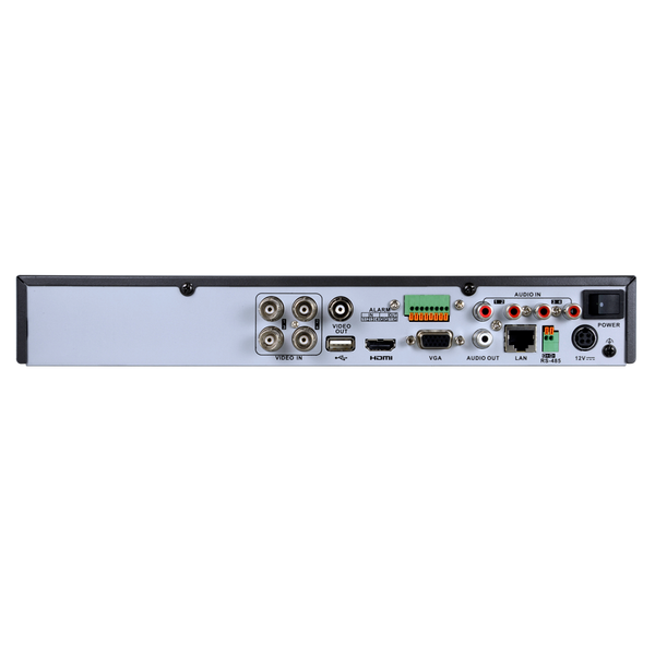 SF-HTVR8104A-HEVC H.265+  4CH / 2 IP  5 Mpx (1080P) HDMI Full HD Alarmas 4 CH Audio 1 HDD