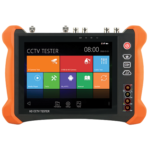 SF-TESTER8-5N1-4K     Comprobador  CCTV multifuncional  Admite cámaras HDTVI, HDCVI, AHD, CVBS e IP