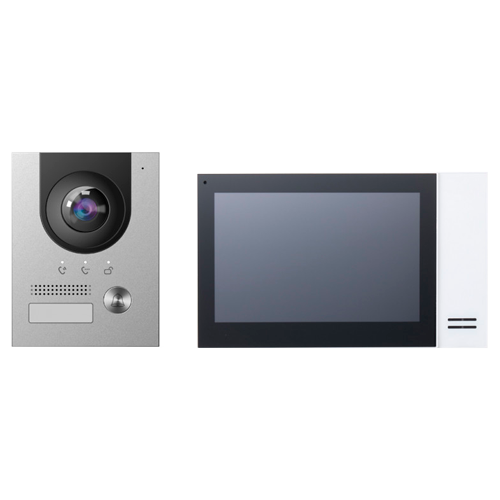 XS-VTK2202-IP  Kit de Videoportero Tecnología IP y PoE Incluye Placa, Monitor Soporte y alimentador