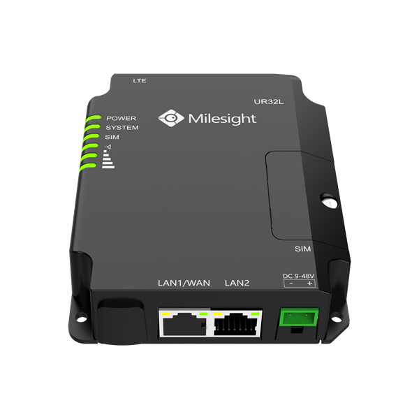 MS-UR32L-L04EU-P   Milesight Router Industrial 4G PoE 2 puertos Ethernet RJ45 10/100 PoE 802.3 af/at