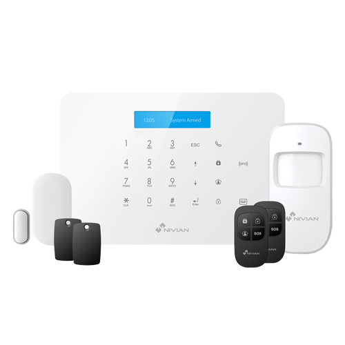 NVS-A6WG-U1  Kit de alarma Nivian Smart Teclado táctil y lector RFID Comunicación WiFi y GSM